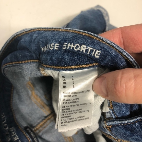 AMERICAN Eagle Hi-Rise Distressed Jean Shorts, size 4 - Picture 7 of 10